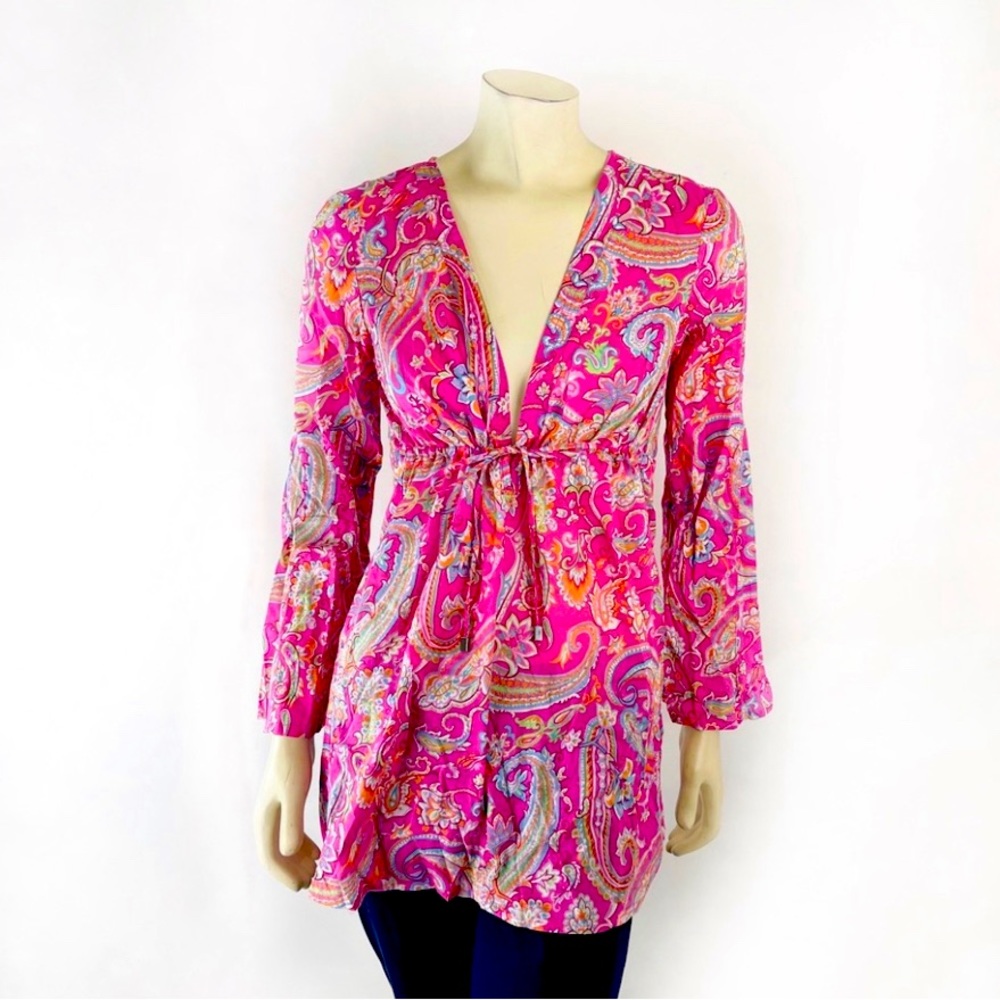 Polo by Ralph Lauren Pink Paisley Tunic w/Drawstring